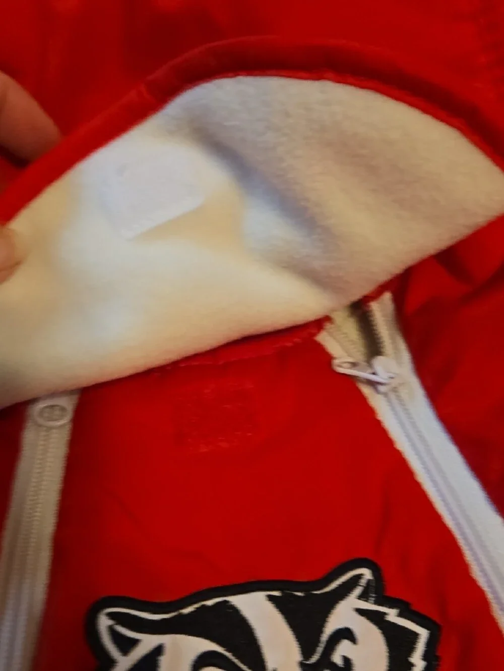 Badgers Infant Car Seat Cover with Mascot Embroidery